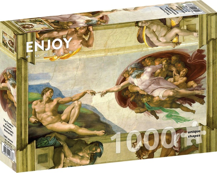 Immagine prodotto Enjoy Puzzle ENJOY-1383 - Michelangelo Buonarroti: La creazione di Adamo, puzzle, 1000 pezzi (1000 pezzi)
