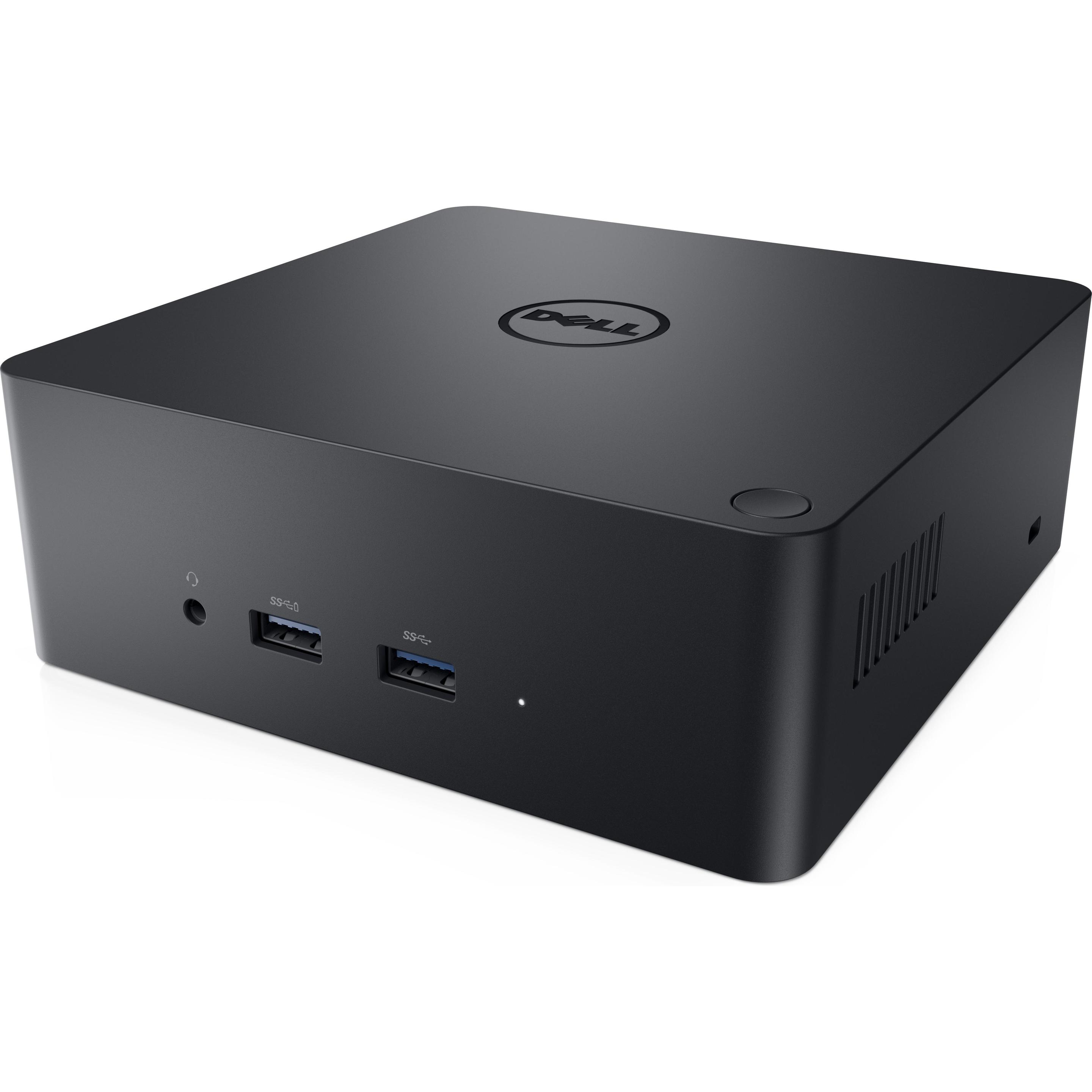 Dell Dual USB-C Thunderbolt Dock (Docking Port, 3 Ports), Dockingstation + USB Hub, Schwarz