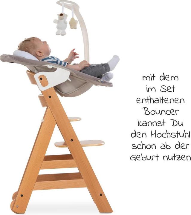 Actual product image Hauck Highchairs Alpha Move Nature Newborn Set - 5-piece highchair (Highchair)