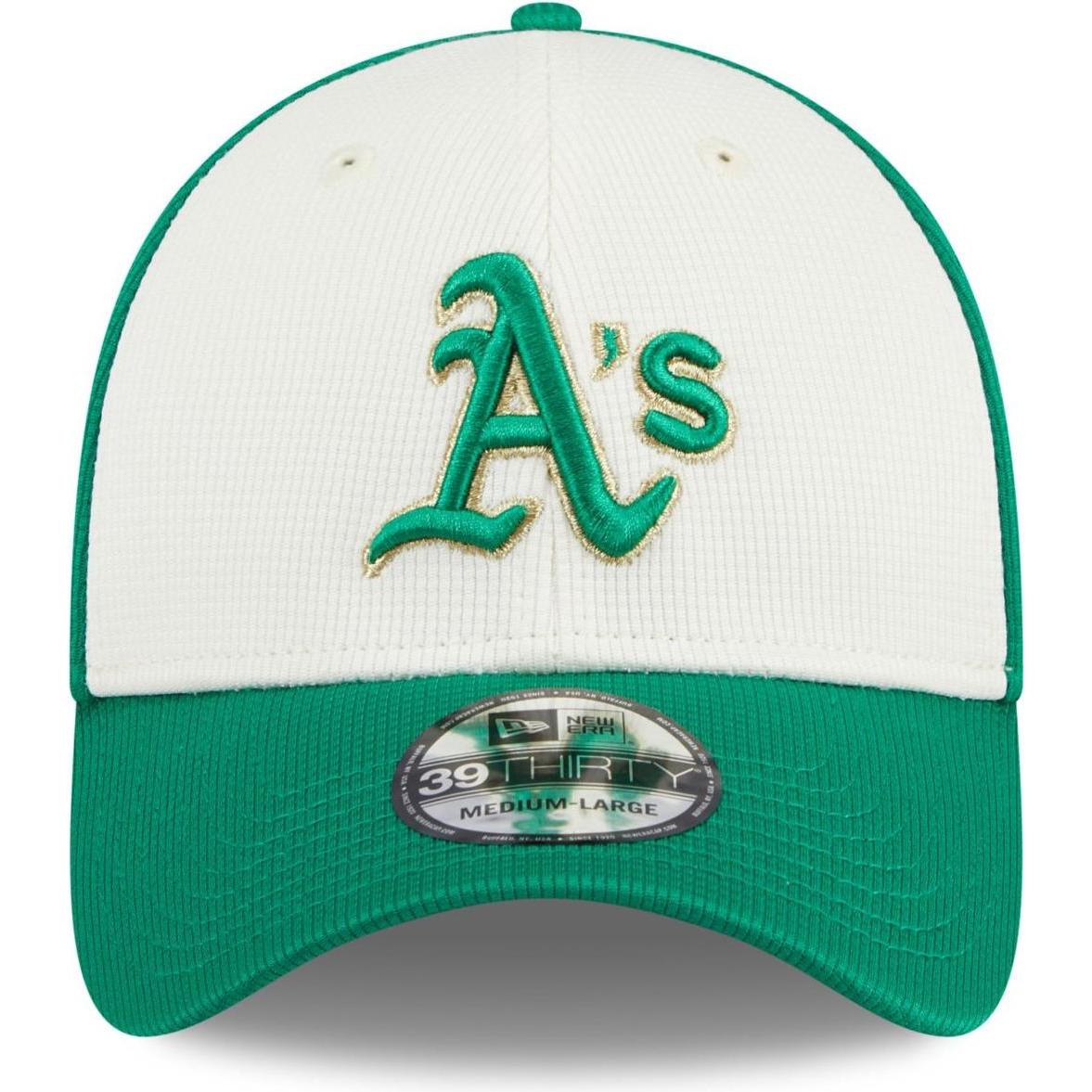 Thumbnail - New Era, Herren, Cap, 39Thirty Cap - Saint Patricks Day Oakland Athletics, Grün, (M)