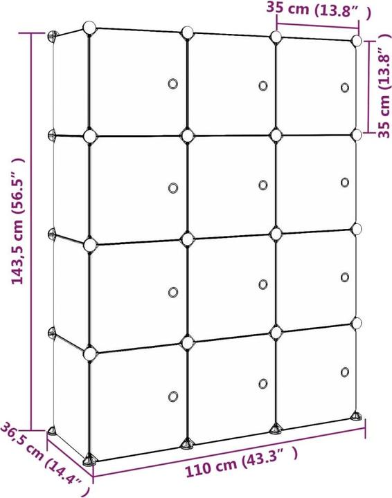 Produktbild vidaXL Kinderschrank