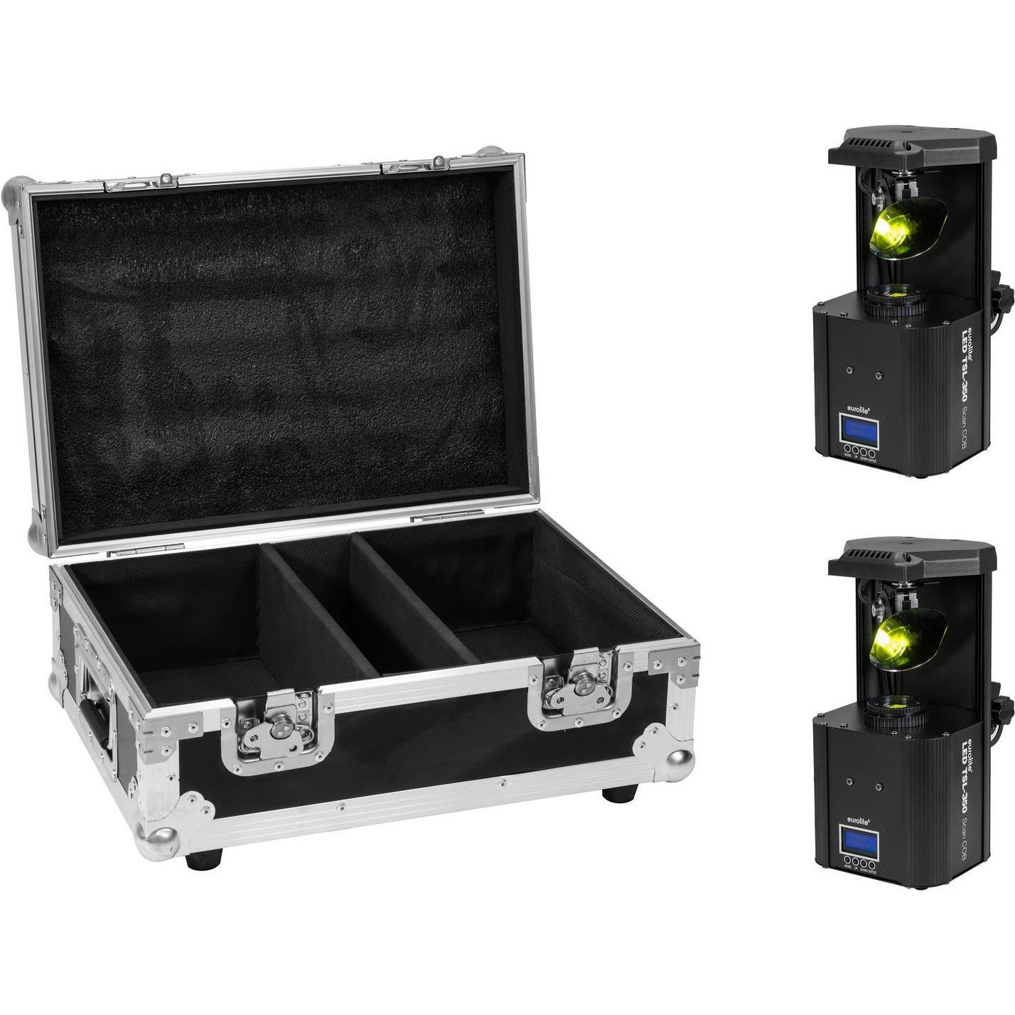 Eurolite Set 2x LED TSL-350 Scan COB + Case, Licht Set