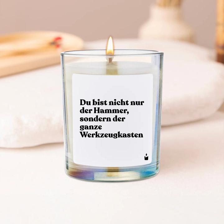 Actual product image Chatty Candles Duftkerze Flowery Du bist nicht nur der Hammer, sondern der ganze Werkzeugkasten