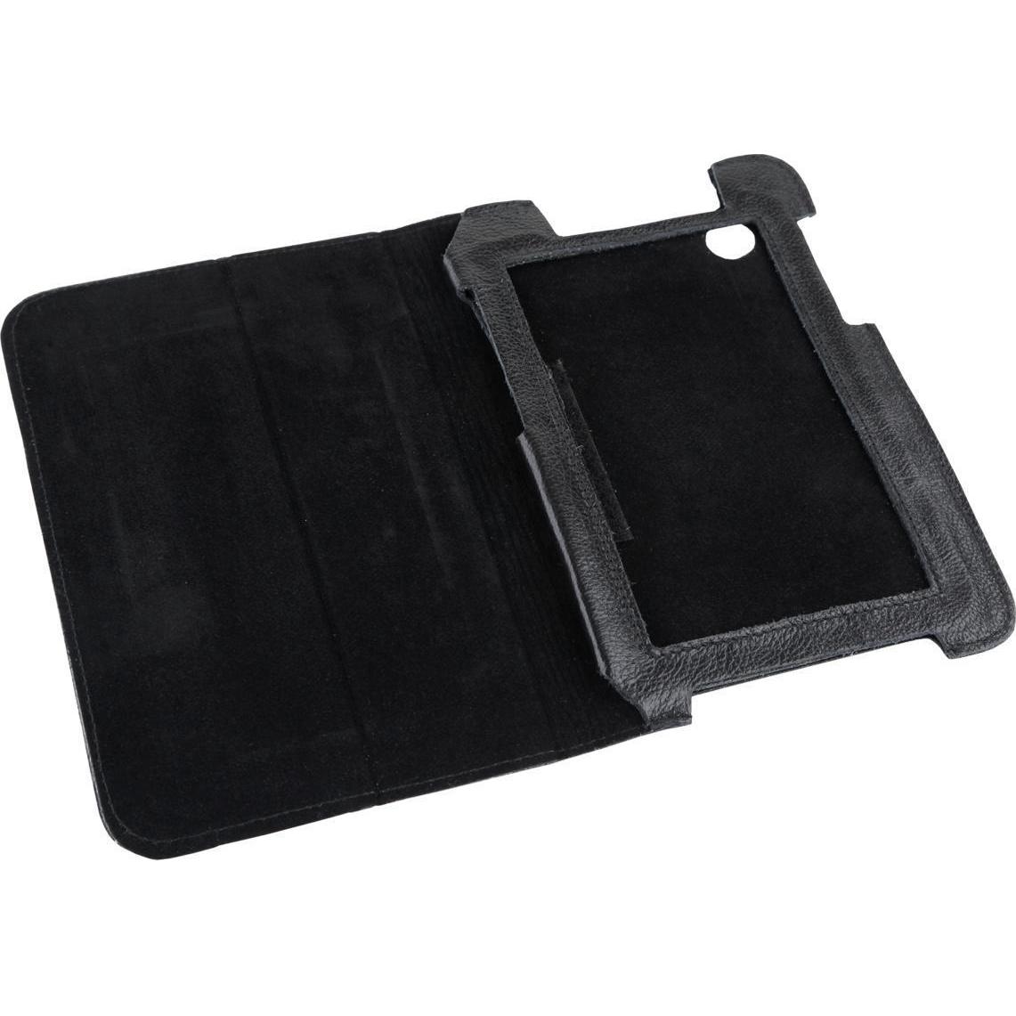 Quer Tablet Case Black Case for Samsung Galaxy Tab P3100 (Genuine Leather) (Galaxy Tab P3100), Tablet Hülle, Schwarz