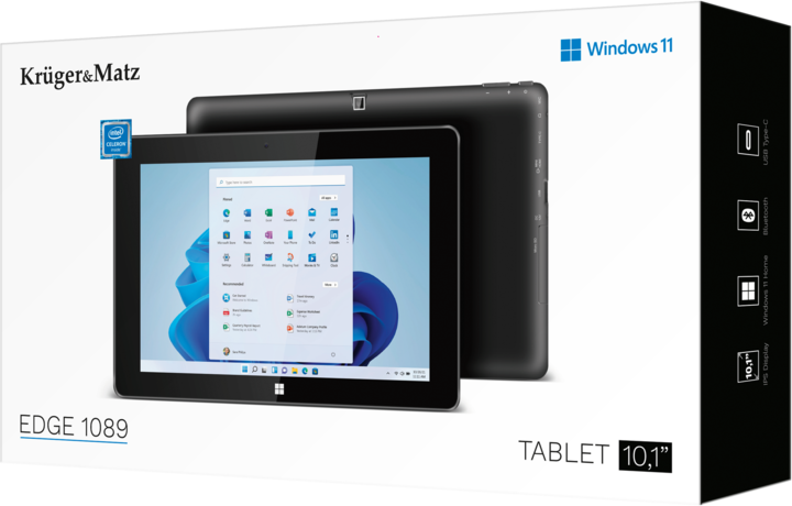 Actual product image Krüger&Matz EDGE 1089 tablet (WLAN only, 10.10", 128 GB, Black)