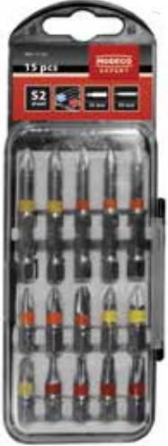 Produktbild Modecom Bit set PH1-3 Pz1-3 T10-30 15 pcs. - MN-15-542 (Kreuz Phillips PH, Kreuz Pozidriv PZ)
