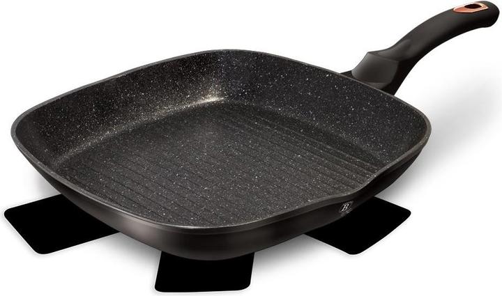 Produktbild BerlingerHaus GRILLING PAN GRANITE 28cm Black ROSE BH-1636 (Grillpfanne, Aluminium)