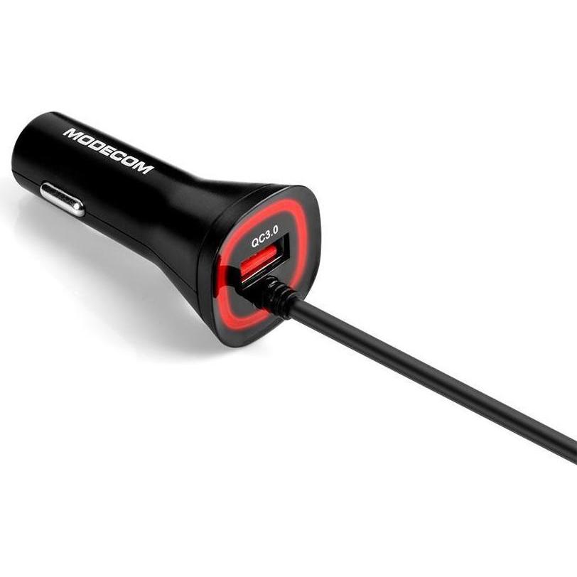 Modecom ZT-MC-KULC-02 ROYAL MC-KULC CAR TABLET/MOBILE PHONE ADAPTER (USB Type-C, max 2.4A), Auto Adapter, Schwarz