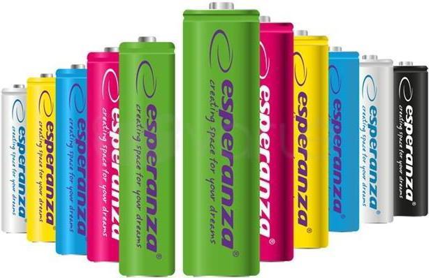 Actual product image Esperanza EZA108 R6 AA Ni-MH 2000mAh batteries, colored - 4 pcs (4 pcs., AA, 2000 mAh)