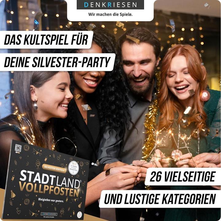 Produktbild Denkriesen - STADT LAND VOLLPFOSTEN® - SILVESTER EDITION - "Bleigiessen war gestern." - A4