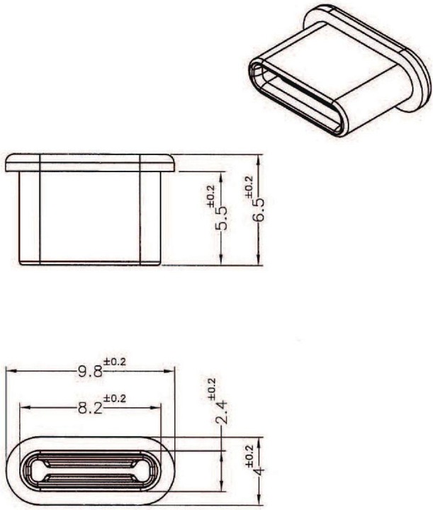 Actual product image Delock USB type C dust cover, 10 pieces (Plugs and connectors)