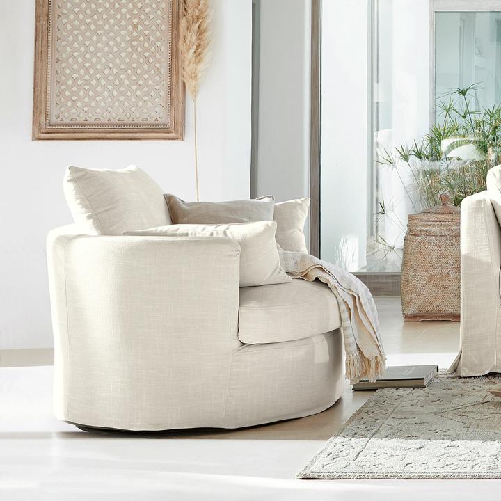 Produktbild Loberon Dreh-Sessel Jindabyne creme