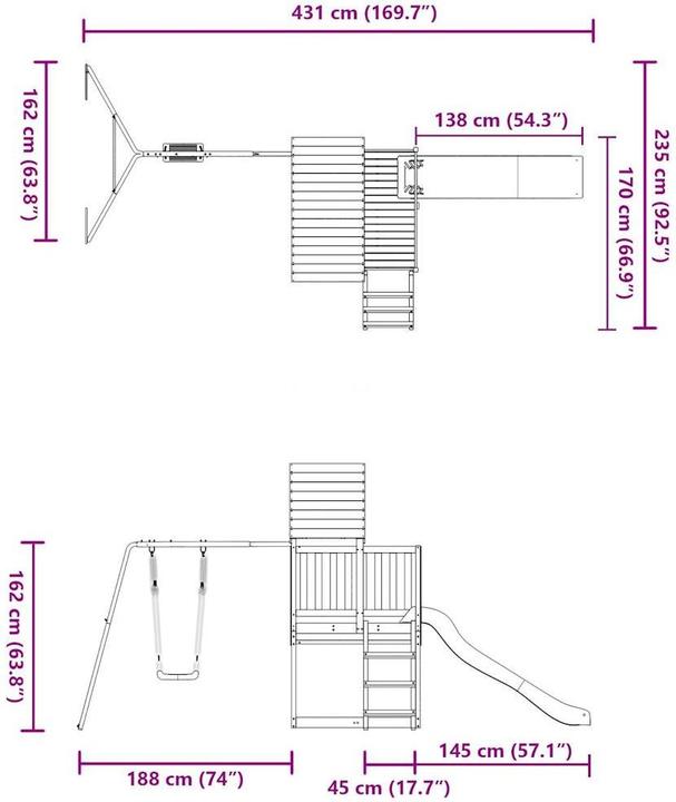 Actual product image vidaXL Spielplatz
