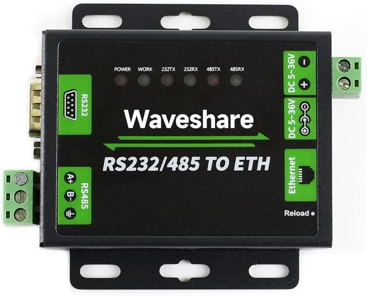 Immagine prodotto WaveShare Convertitore da RS232/RS485 a Ethernet (Trasformatori)