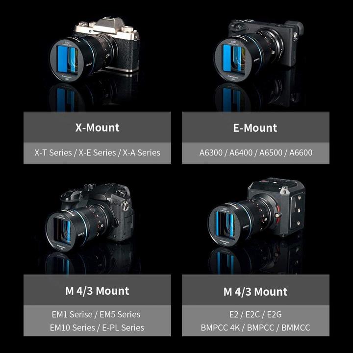 Immagine prodotto Sirui 50mm f1.8 Lente anamorfica, E-Mount (Sony E, APS-C / DX)