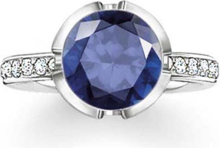 Thomas Sabo Ring syn. Korund dunkelblau / Zirkonia TR2037-050-32