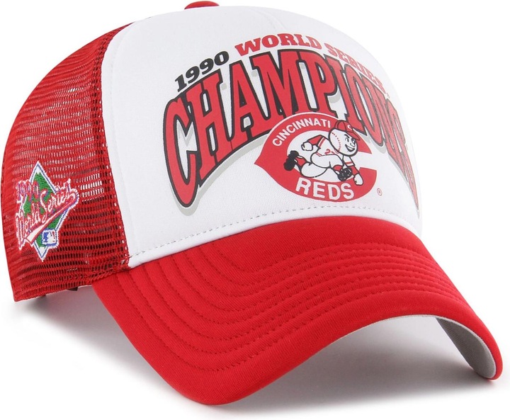 Actual product image 47 Brand Mesh Trucker Cap - Foam Champ Cincinnati Reds