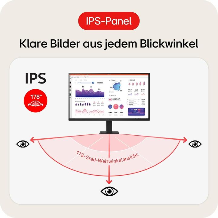 Image du produit LG 27" 27UA631A-B QHD IPS Monitor HDMI USB-C 16:9 (2560 x 1440 pixels, 27")