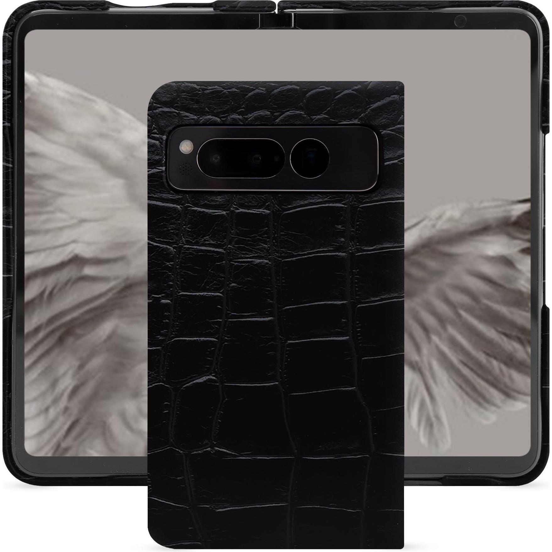Noreve Lederschutzhülle Google Pixel Fold (Google Pixel Fold), Smartphone Hülle, Schwarz
