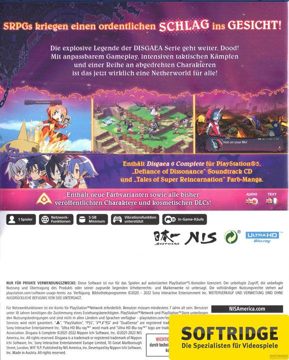 Immagine prodotto NIS Disgaea 6 Complete (PS5) (PS5, DE)