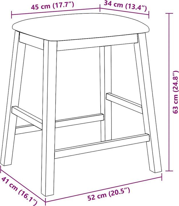 Produktbild vidaXL Barstuhl