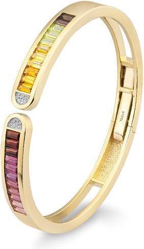 Produktbild Breuning ARMREIF - E.RHODOLITH/E.ROSA TURMALIN/Brill. 0,06 Ct. H/si (750/18 K Gold)