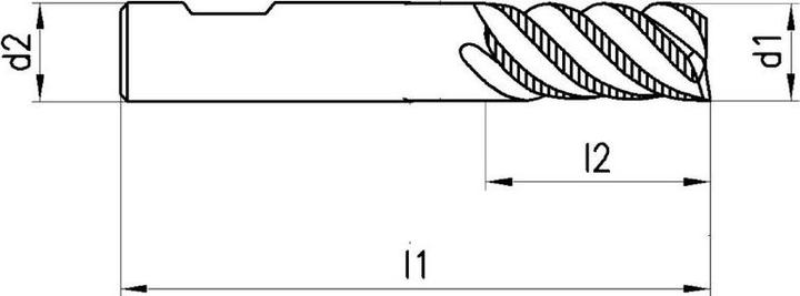 Produktbild Neriox VHM-Schruppfräser TiAlN, 45°