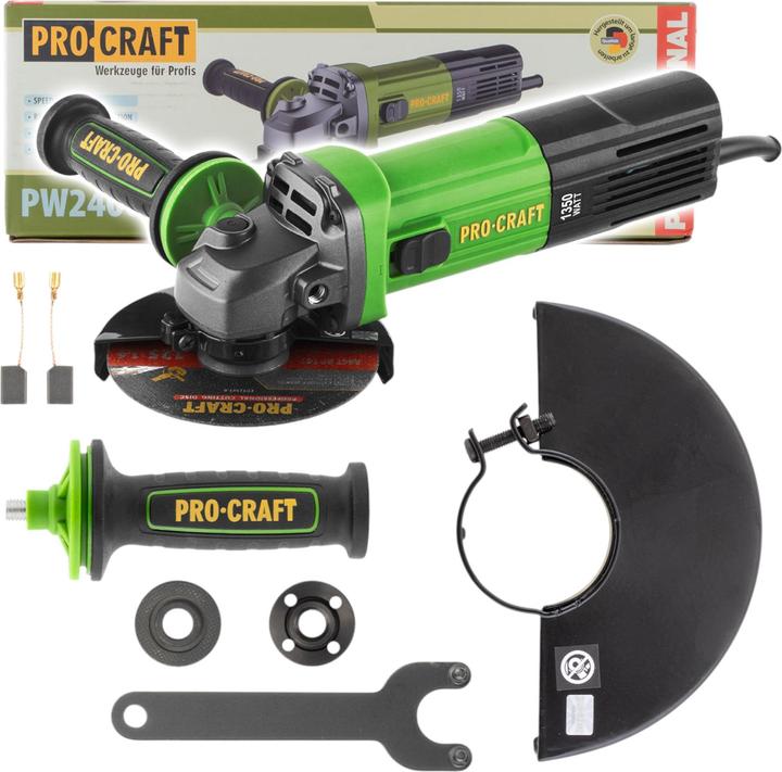 Procraft PW2400ES Winkelschleifer 1350 Watt 125 mm (125 mm)