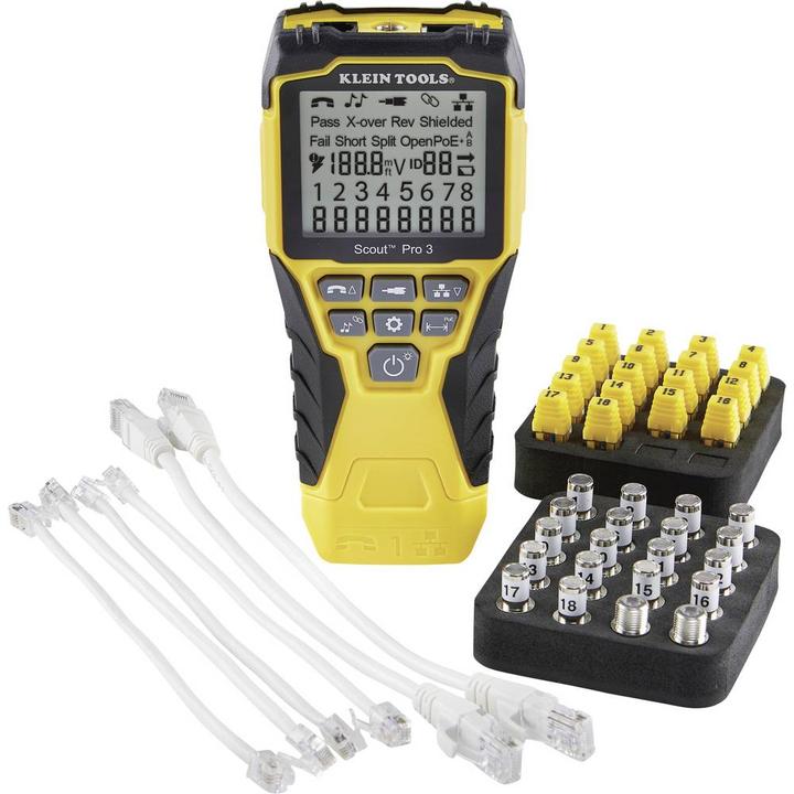 Produktbild Klein Tools Netzwerkprüfgerät Scout Pro 3 Kabeltester mit PoE Testfunktion und Remote ID Kit