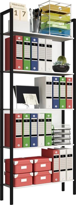 Produktbild VCM Metall Stand Regal Bücher Flakos 5fach (62 x 24 x 165 cm)