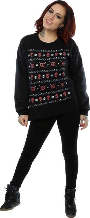 Actual product image Womens/Ladies Deadpool Christmas Sweatshirt (L)