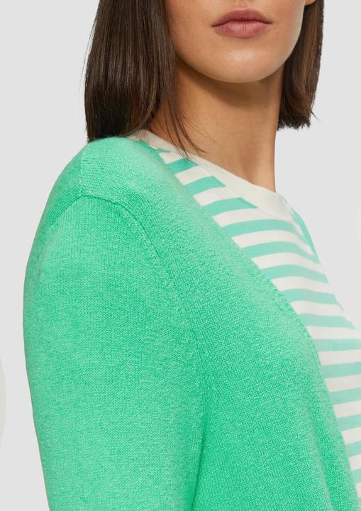 Produktbild s.Oliver Strickjacke Strickjacke mit Rippbündchen (40)
