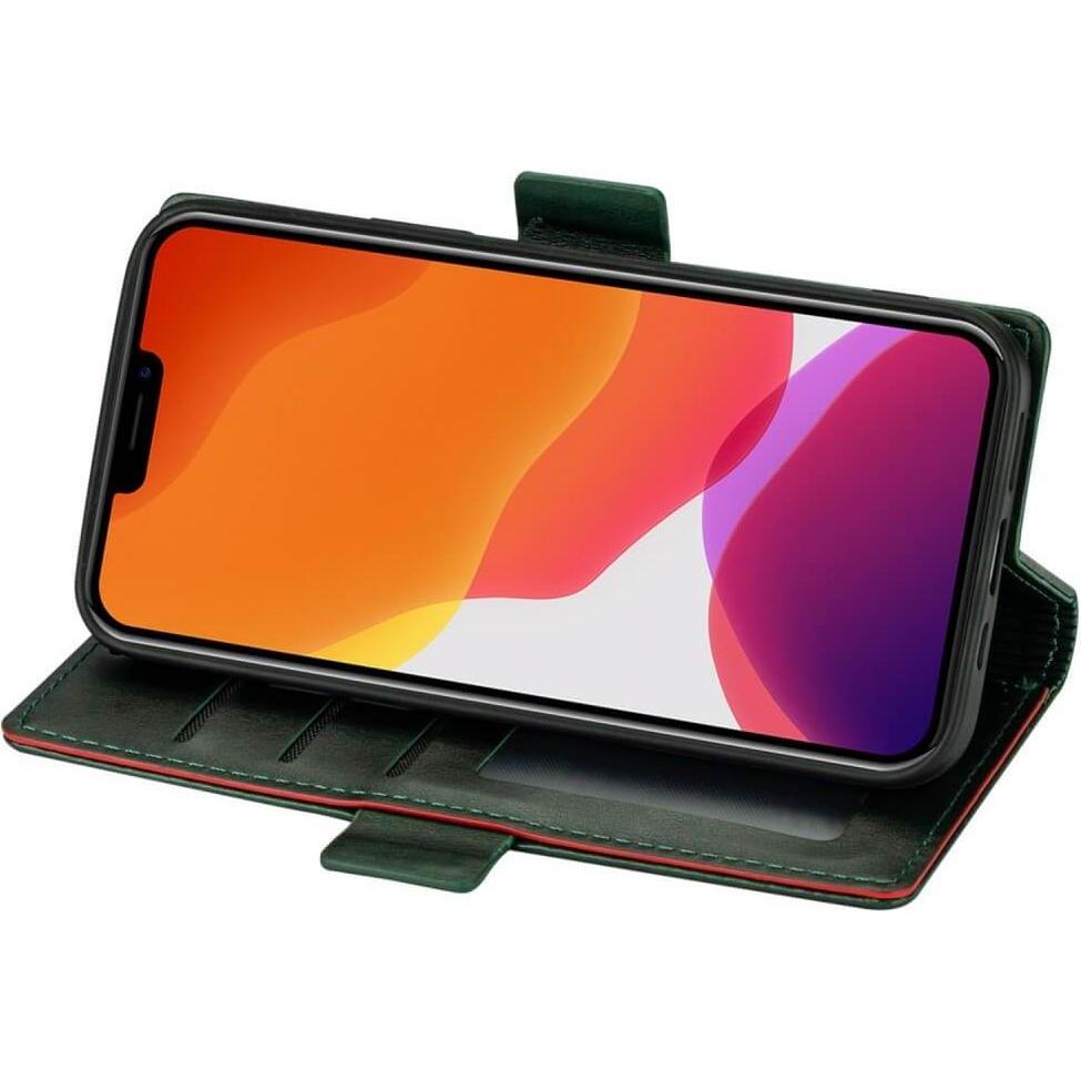 Thumbnail - N.Bekus iPhone 14 Plus - Flip Case Hülle grün (Apple iPhone 14 Plus), Smartphone Hülle, Grün