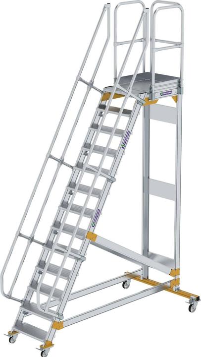 Produktbild Munk Plattformtreppe fahrbar 60° Stufenbreite 600 mm 13 Stufen (Plattformleiter, 60 cm)