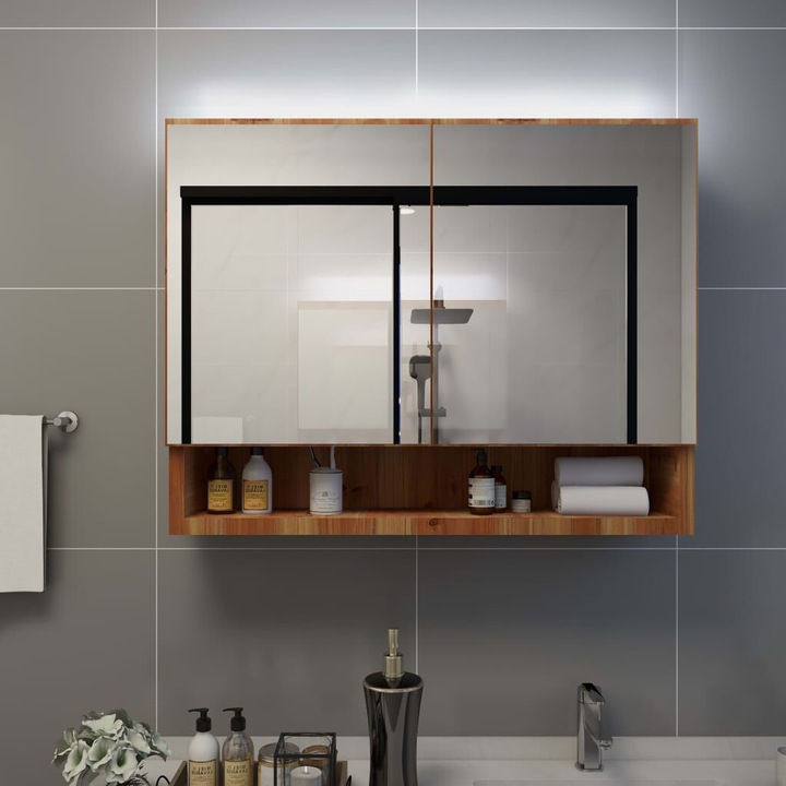 Actual product image VidaXL Mirror cabinet (80 x 15 x 60 cm)