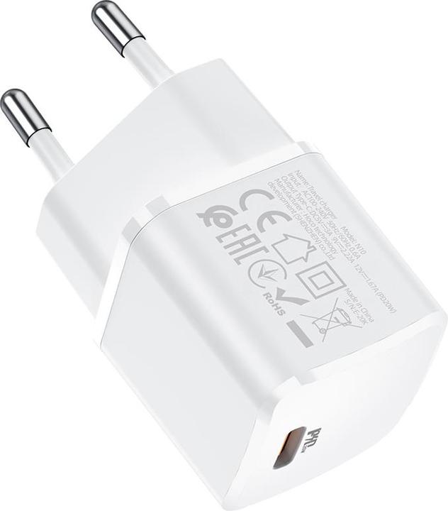 Image du produit Hoco Adapter travel charger Type C PD 20W N10 white (20 W, 1 portion)