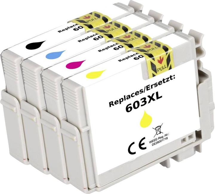 Produktbild Renkforce Tinte Kombi-Pack ersetzt Epson 603 (C13T03U545) Kompatibel Schwarz, C (M, C, Y, BK)