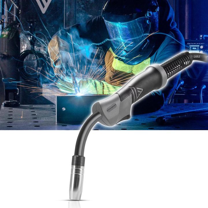 Actual product image Stahlwerk Welding torch MIG MAG AK15/MB15 5m hose package Euro central connection