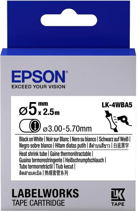 Epson Labelcassette Lk-4wba5 (1.20 cm, Zwart)