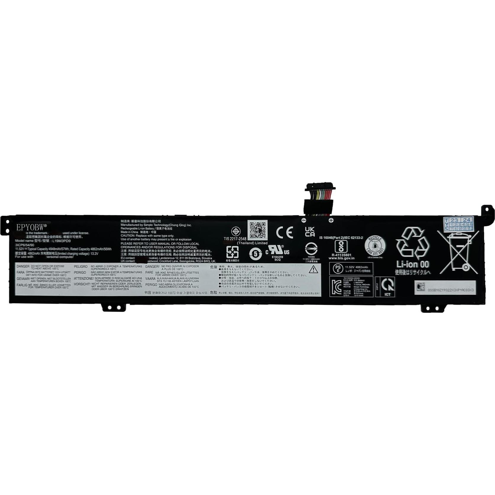 Lenovo BATTERY 3cell 57Wh 11.52V (3 Zellen), Notebook Akku