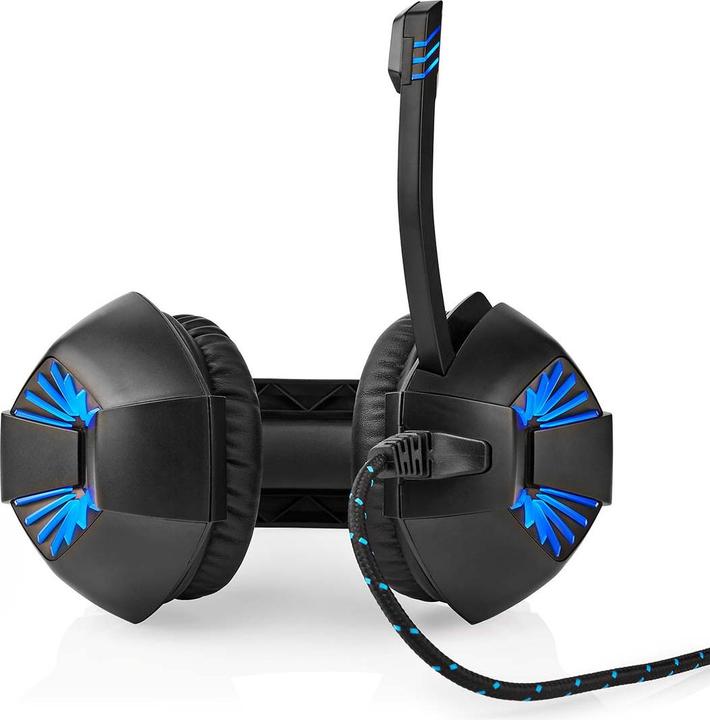 Actual product image Nedis Gaming Headset | Over Ear | Stereo | USB Type-A / 2x 3.5 mm | Foldable Microphone | 2.20 m | L (Cable)