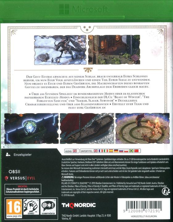 Immagine prodotto THQ Pillars of Eternity 2: Deadfire (Xbox One X, Xbox Series X, Multilingue)