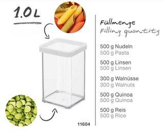 Image du produit Rotho Récipient à provisions Premium Loft 1 l, bleu/transparent (1 l)