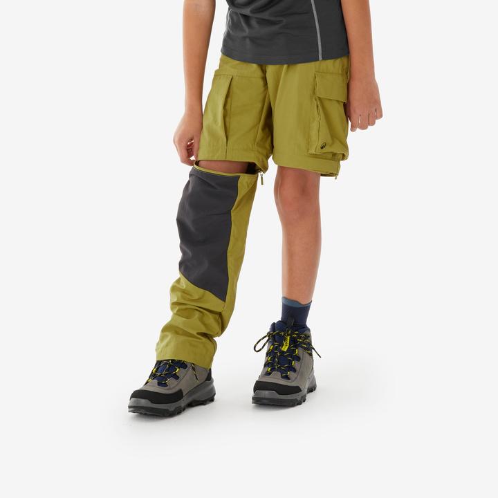 Actual product image Quechua Zip-Off-Hose Kinder Gr. 123–172 Wandern - MH500 khaki (140)