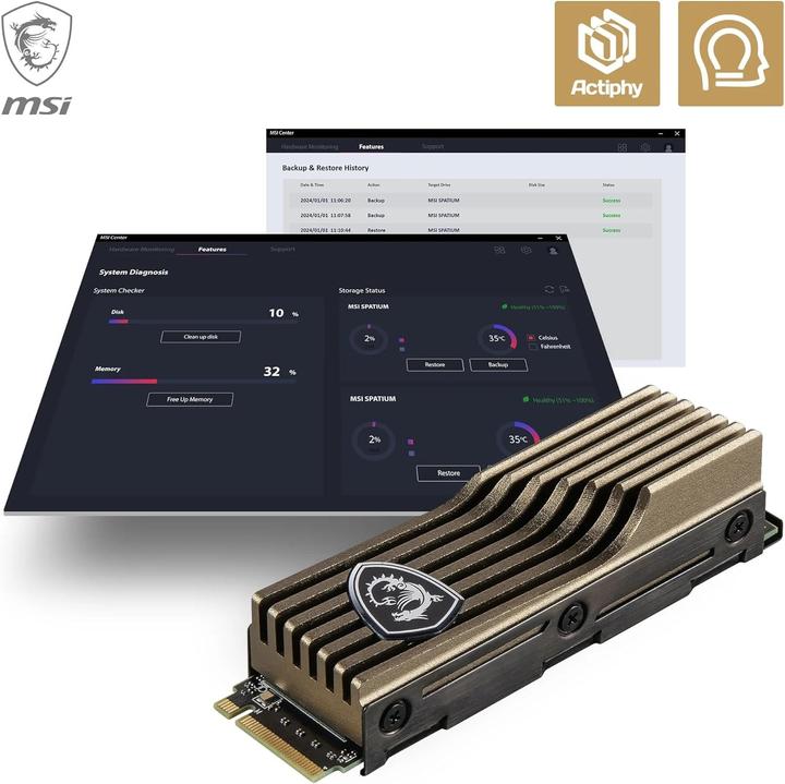 Produktbild MSI Spatium M570 (1000 GB, M.2 2280)
