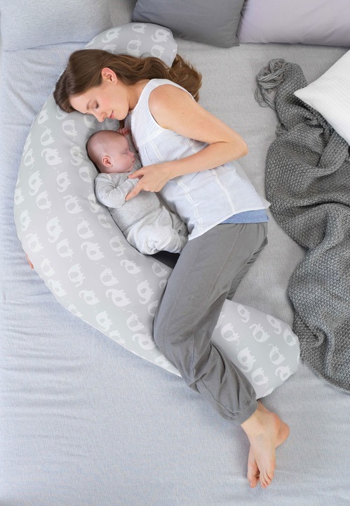 Actual product image Theraline Nursing Pillow "The Comfort" with Spelt Filling incl. Cover 180 cm (180 cm)