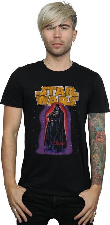 Actual product image Star Wars Mens Darth Vader Vintage T-Shirt (M)