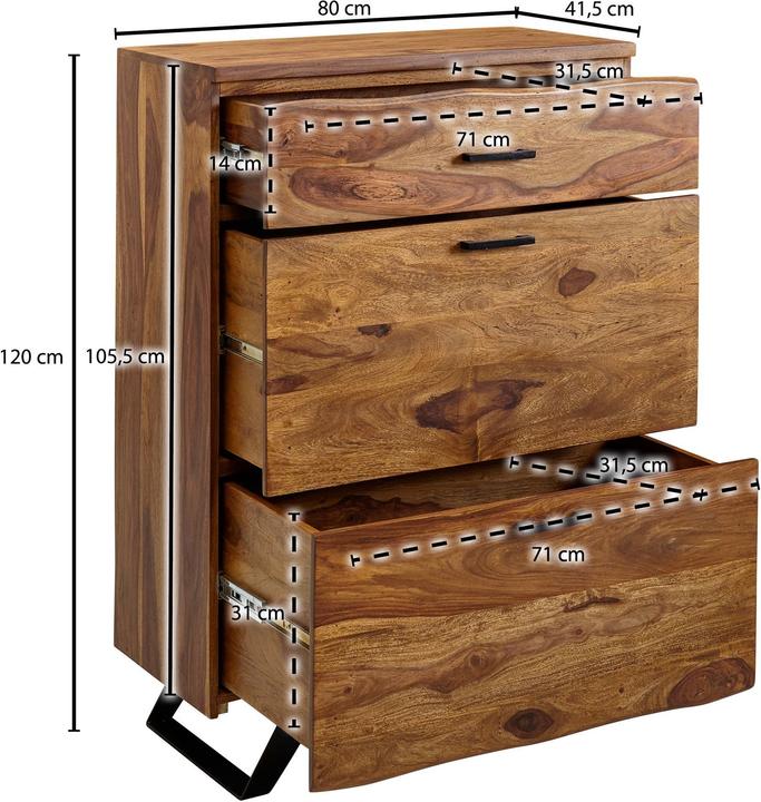 Produktbild Wohnling 80x120x41,5 (80 x 42 x 120 cm)