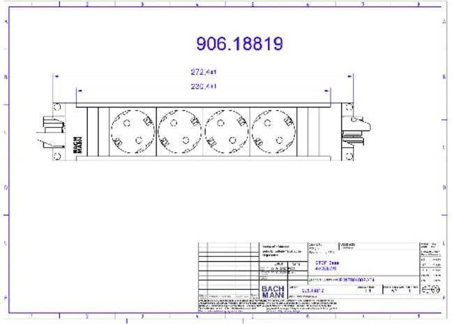 Produktbild Bachmann Multiple socket outlets (4x, CEE 7/3)