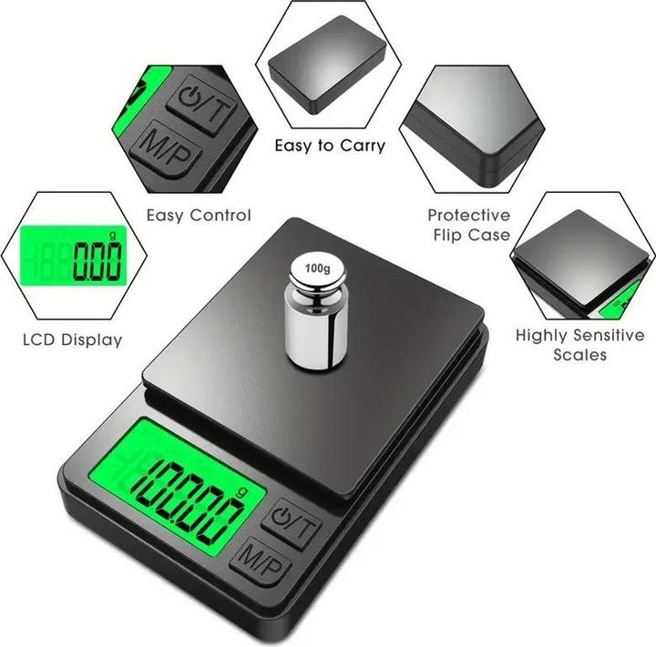 Actual product image Nikko Digitale Mini Präzisions-Taschenwaage 1000g, 0.1g Abstufung